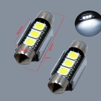 

x2 BOMBILLA led 36MM 3LED SMD FESTOON C5W 5050 MATRICULA lampara luz lamp bulb
