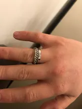 Letdiffery genial de acero inoxidable giratoria anillo de Spinner de calidad cadena Punk joyería de las mujeres para regalo de fiesta