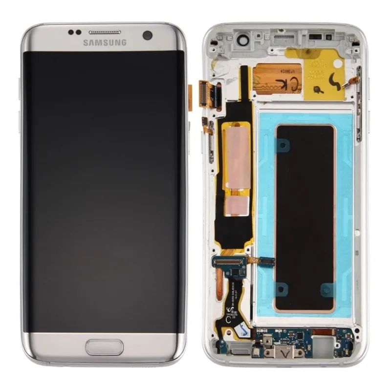 Для Samsung Galaxy S7 silver Edge/G935A LCD + сенсорный экран дигитайзер в сборе с рамкой и зарядным