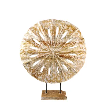 

Round figure White brushed wood 50X15X66 CM