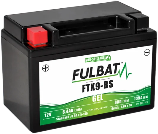 Batteria Di Volt Della Batteria Del Motociclo Del Gel 12V 8Ah Del Ytx9-Bs Del Fulbat