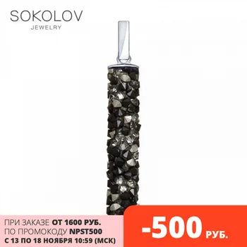 

SOKOLOV suspension of silver with black, fashion jewelry, 925, women's/men's, male/female, women's male, pendants for neck women