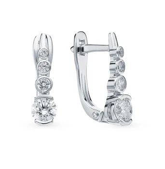 

Silver earrings with cubic zirconia sunlight sample 925