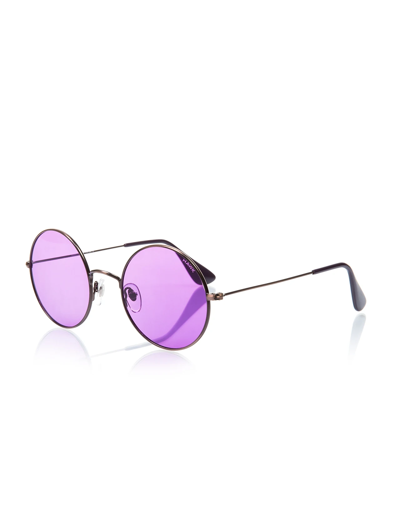 

Women's sunglasses hw 1707 09 metal Brown organic round round 51-21-145 hawk