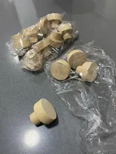 Wooden Cabinet Wardrobe-Knobs Drawer-Handle Furniture Hardware Round Natural for 8/12pcs