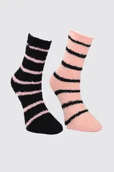 

Trendyol Striped 2'li Plush Socks THMAW21CO0095