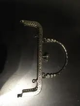 LIONSEN-asa metálica para marco de bolso, accesorios de bolso de mano de 20CM, artesanal, cierre de broche de beso, relieve de bronce, Hardware de bolso cuadrado