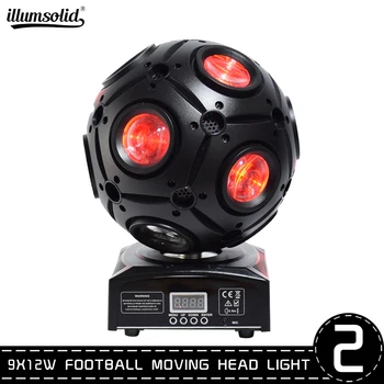 

Football Moving Head Light LED Effect Y Axis Endless Rotation DJ Disco Ball Light for stage 2pcs/lot