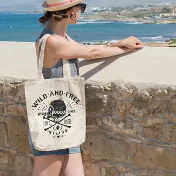 

Angemiel Bag, Wild And Free Engine Dry Head Shopping Beach Tote Bag