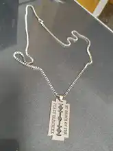 Hoja de afeitar collar joyas de película Peaky Blinders hoja colgantes y collares collar de acero inoxidable para Mujeres Hombres regalo