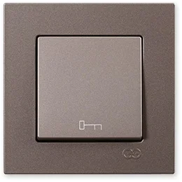 

PnpnElectrıc Gns Eqona Metallic Mocha Door Automatic 10A 220V AC Push Button with Key Symbol