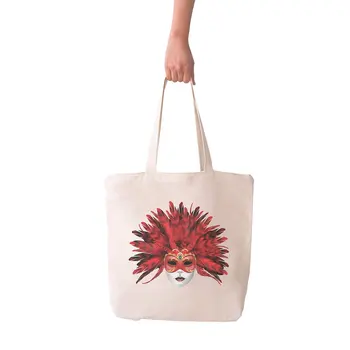 

Angemiel Bag Large Fancy Mask Shopping Beach Tote Bag