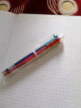 Lote de bolígrafos coloridos multifuncionales, 6 en 1, Multicolor, material escolar, 1 unids/lote