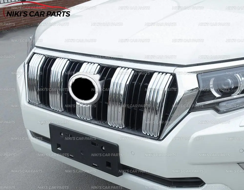 Накладка решетки радиатора с кольцом для Toyota Land Cruiser Prado FJ 150 2010- ABS пластик 1 комплект/5 шт. moldingdecoration