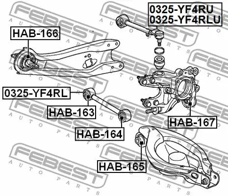 Рычаг задний поперечный верхний Honda Pilot YF4 09-15, Acura MDX