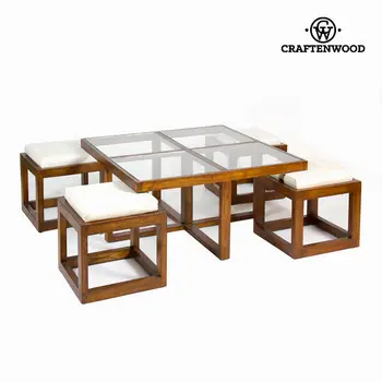 

F-142 coffee table set with 4 chairs - Serious Line Collection by Craftenwood