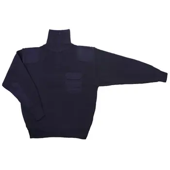 

THICK PULLOVER HALF ZIPPER BLUE WITH PATCHES, POCKET XXXL 101
