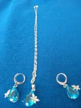 Conjunto de joyas de gota de agua para mujer, colgante de plata de ley 925 con forma de libélula, pendiente de circonia cúbica AAA, gran promoción