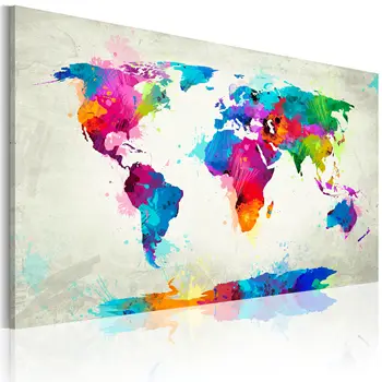 

Table-Map of the world-an explosion of colors-90x60