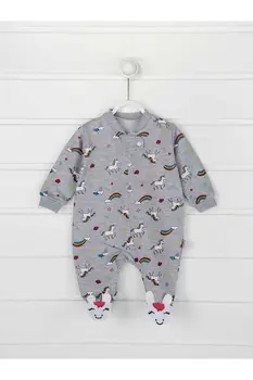 

Gray Unicorn Girl Baby Jumpsuit