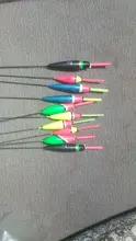 10 unids/lote pesca Float de boya Bobber palo aparejos de pesca Vertical 1g 2g 2,5g 4g 5g tamaño de mezcla de Color para accesorios de pesca de la carpa