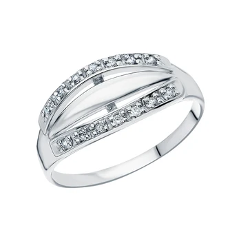 

Silver ring with cubic zirconia sunlight sample 925