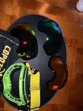 COPOZZ-Gafas de esquí antivaho, lentes de esquí esférico grande, reemplazo de lentes de nieve (solo lentes), UV400, 201