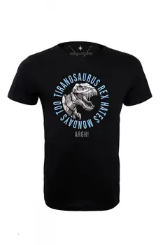

Angemiel Wear Offensive Dinosaur Cotton Black Male T-Shirt