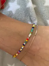 Pulsera tobillera con cuentas de cristal para mujer, tobillera colorida, cadena de Color dorado y plateado, Bohemia, joyería para pies de playa