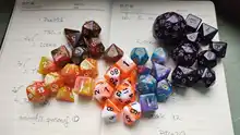 2-Color-Dice-Set Games Nebula Dragons-Board RPG Dungeons Polyhedral Party 7pcs with Mixed-Color