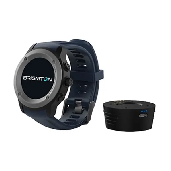 Умные часы BRIGMTON BWATCH-100GPS-A 1," ЖК Bluetooth синий
