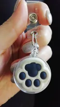 Portatarjetas retráctil para trabajo, accesorio de agarre para tarjeta de identificación de gato, precioso garra de gato