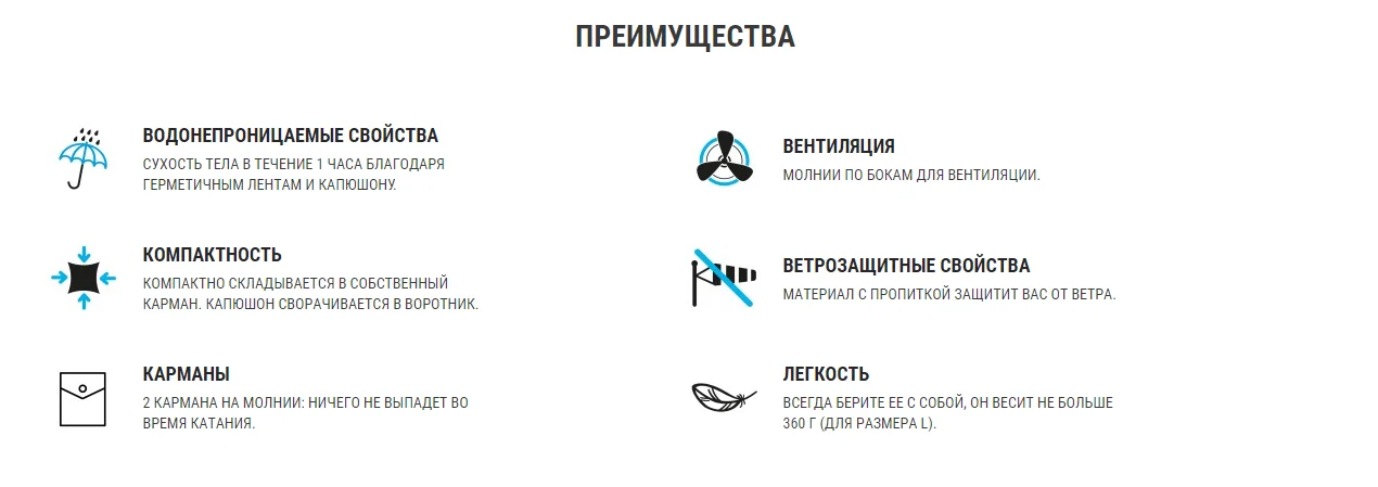 ДОЖДЕВИК МУЖСКОЙ С КАПЮШОНОМ 100 B'twin Decathlon