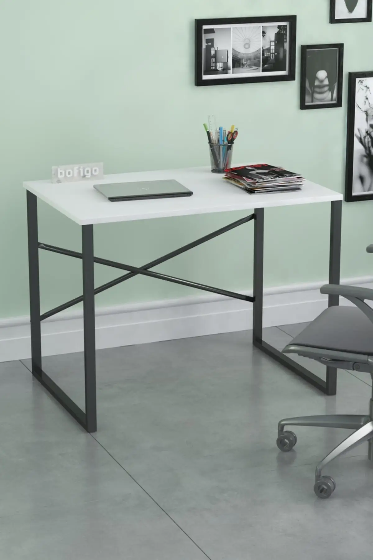 

Bofigo 60x90 cm Study Desk Laptop Computer Desk Office Lecture Dining Children Table White