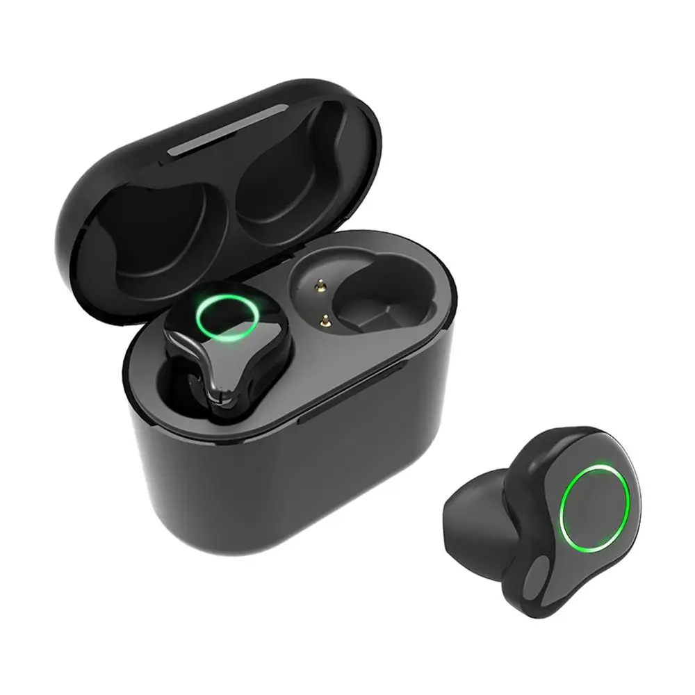 

R5 TWS Wireless Bluetooth 5.0 Headset 5.0 Stereo Comfort In-ear Smart Touch Portable With Charging case Stereo Earphone Balck