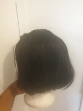 Peluca brasileña recta Bob corto pelucas delanteras de encaje 13x4 frente de encaje pelucas de cabello humano Pre-arrancado con el pelo del bebé estrella del Jazz no Remy