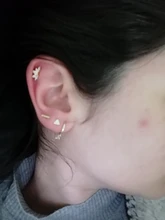 CANNER 1 par Plata de Ley 925 auténtica pendientes de cristal de circón pendientes para Piercing para las mujeres hueso del oído bien joyería pendientes de botón pendientes