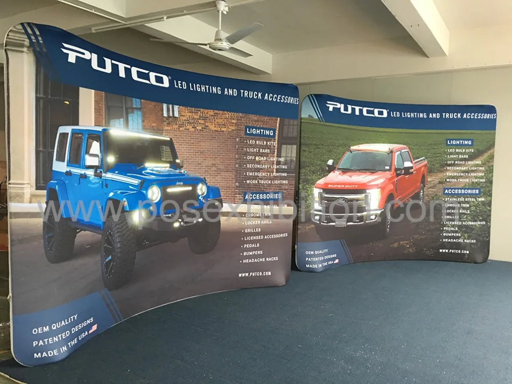 Custom Aluminum Tube Tension Fabric Backdrop Stand Display4