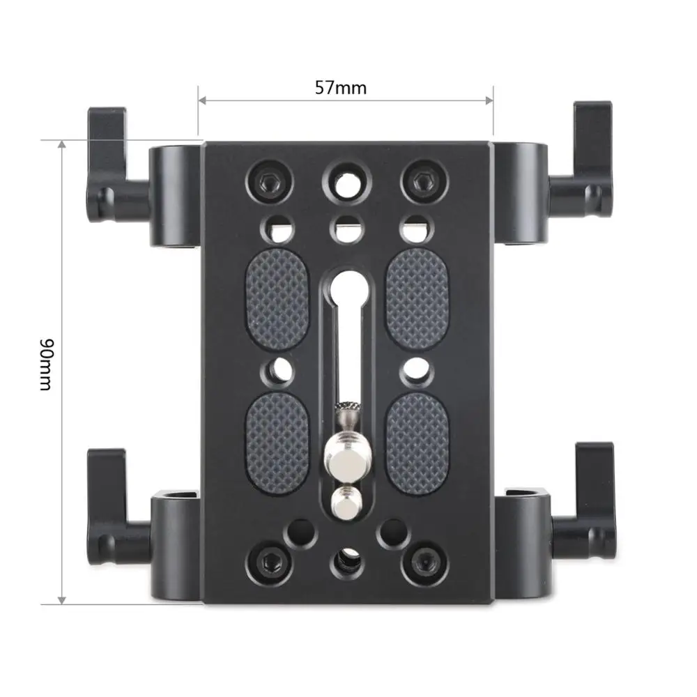 SmallRig Camera Mounting Plate Tripod Monopod Mounting Plate with 15mm Rod Clamp Railblock for Rod Support / Dslr Rig Cage-1798