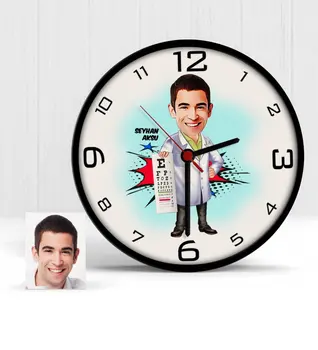 

Personalized Mr Eye Doctor Cartoon Wooden Wall Clock-1