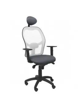 

CHAIR WITH BACKREST MESH WHITE FABRIC BALI DARK GRAY WITH HEADBOARD