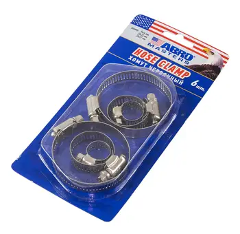 

Worm clamp 9-16mm x 2 pcs, 18-32mm x 2 pcs, 33-57mm x 2 pcs, Abro Masters cl-mms-2-r