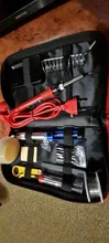 Soldering-Iron-Set-Kit Flux-Tips-Stand Electric Digital 220V 80W 110V with Tin-Wire-Tool-Bag