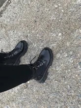 2020 negro plataforma combate botines de mujer de encaje correa de la hebilla zapatos de mujer zapatos de invierno botas de gran tamaño
