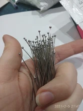 No se destiñe 100 unids/lote 20-70mm 316 pernos de bola de acero inoxidable hallazgos cabeza de bola pines para la fabricación de joyería DIY suministros Accesorios