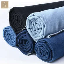 Индиго натуральный полосатый хлопок деним темно синий Простой Легкий вес джинсовая ткань черный прочный саржевый Хлопок Деним