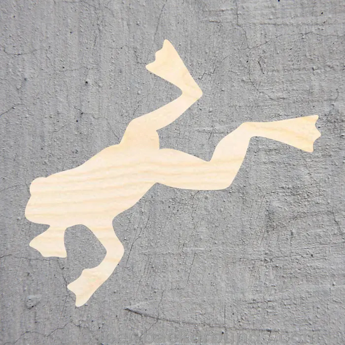 

jumping frog silhouette Laser Cut Out Wood Shape Craft Supply Unfinished Cut Art Projects Craft Decoration Gift Decoupage Ornam