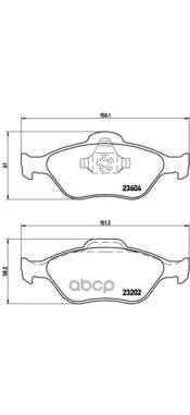 Колодки Тормозные Ford Fiesta 9501/01/Fusion 01 Передние Brembo P24055 Brembo арт. P24055