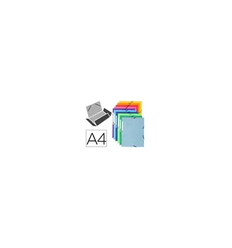 

EXACOMPTA folder rubber glossy cardboard three flaps DIN A4 assorted colors 10 PCs