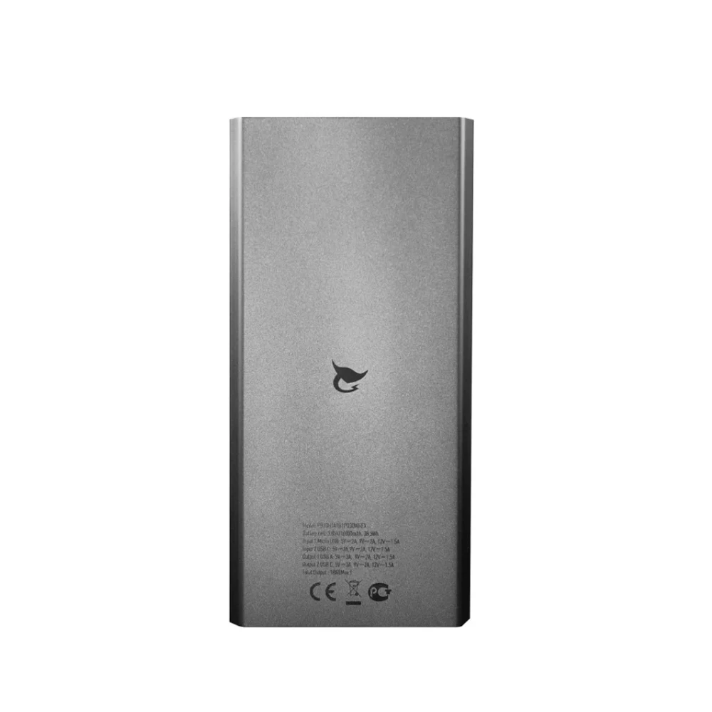 Внешний аккумулятор Elray 10000 мАч, USB QC3.0+ Type C PD, серый